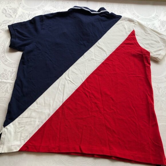 Polo Ralph Lauren Big Pony Rugby Shirt Men’s Size L Red/White/Blue Costomer-Fit - Picture 10 of 16